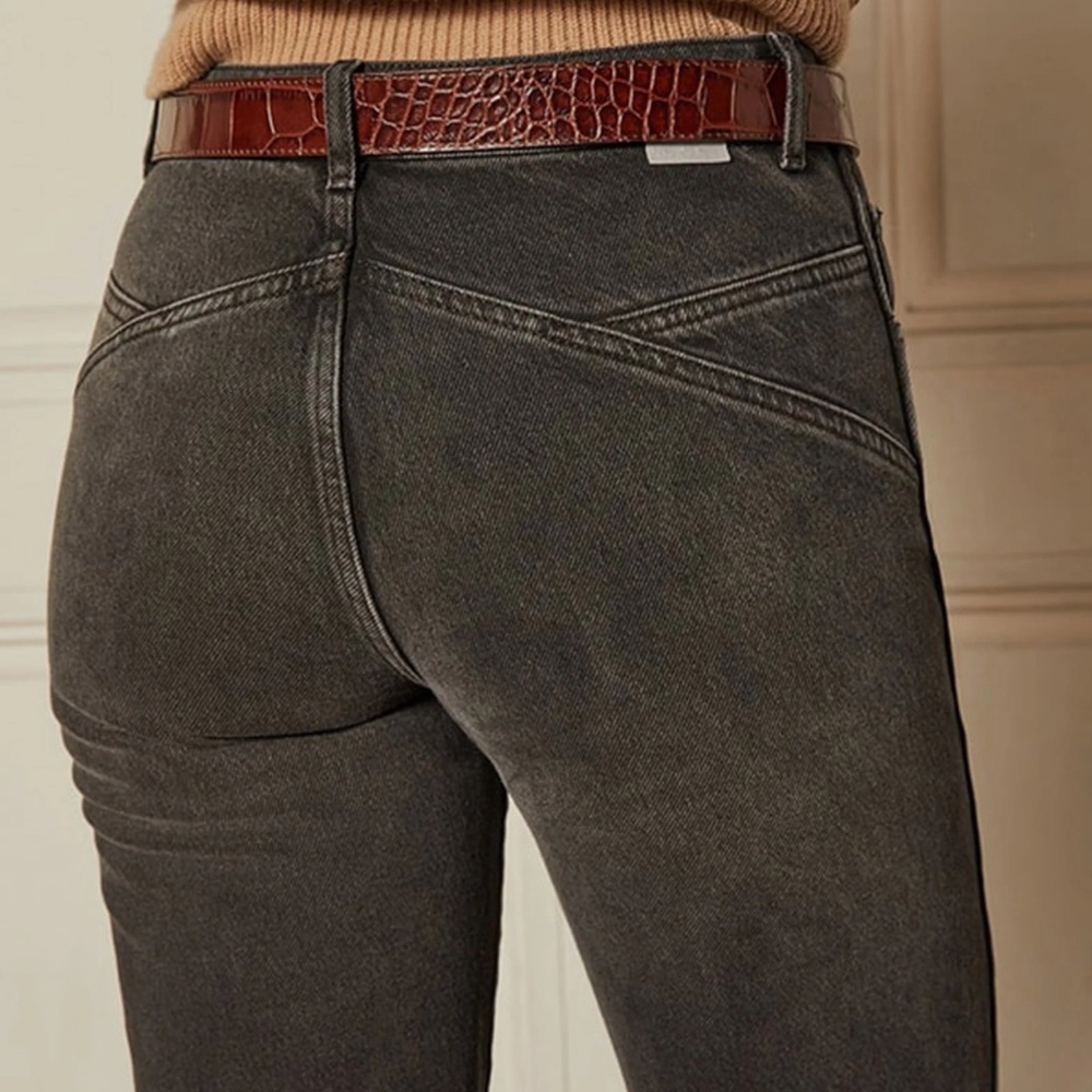 BOYISH by Her, Black Denim “Timmy” High Rise Jeans in Space‎ Odyssey